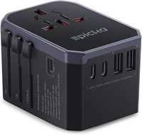 Epicka - Universal Travel Adapter with 3 USB-C and 2 USB-A Ports Charger for USA EU UK AUS (TA-10... - Large Front