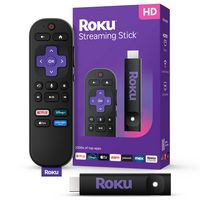 Roku - Streaming Stick 2025 - HD Streaming Media Player for TV with Voice Remote - Black - Large Front