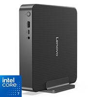 Lenovo - IdeaCentre Mini Desktop - Intel Core 7 Processor 240H - 16GB Memory - 512GB SSD - Luna Grey - Large Front