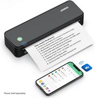 JADENS - Portable Wireless A4 Printer - Black - Large Front
