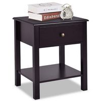 End Table Nightstand Storage Display Furniture Drawer Shelf Beside - Large Front