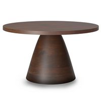 Simpli Home - Winnie  Round Coffee Table - Walnut - Large Front