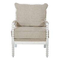 OSP Home Furnishings - Kaylee Spindle Chair - Beige Linen - Large Front