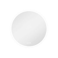 LOVMOR - 32 x 32 Inches Round Tempered Glass LED Bathroom Mirror with Anti-Fog & 3-Color Dimmable... - Large Front