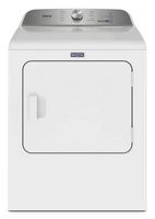 Maytag - 7.0 Cu. Ft. Electric Dryer with Steam and Pet Pro System - White - Large Front