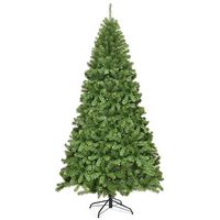 Costway - 7.5Ft Unlit Hinged PVC Artificial Christmas Tree Premium Spruce Tree with 1346 Tips - G... - Large Front