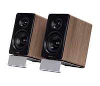 Edifier - M60 Compact Desktop 2.0 Speakers (Pair) - Oak Brown - Large Front
