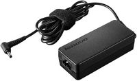Lenovo - 65W Round Tip AC Adapter - Black - Large Front