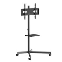 ErgoAV - 32″-55″ TV Cart - Black - Large Front