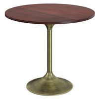 Simpli Home - Radford Dining Table - Walnut/Antique Brass - Large Front