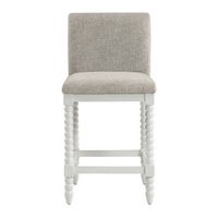 OSP Home Furnishings - Kaylee 26 Spindle Counter Stool - Fog / Antique White - Large Front