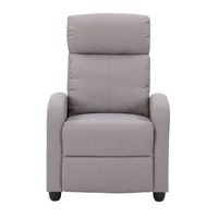 CorLiving - Oren Fabric Recliner - Light Grey - Large Front