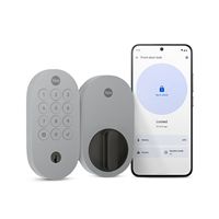 Yale - Smart Lock with Matter, Designed for Google Home; Electronic Deadbolt with Pushbutton Keyp... - Large Front