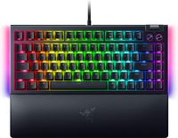 Razer - BlackWidow V4 75% Wired Orange Switch Gaming Keyboard with Hot-Swappable Design - Black - Large Front