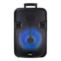 QFX - 12” Bluetooth Rechargeable Portable Speaker with Stand, Microphone and LED Party Lights - B... - Large Front