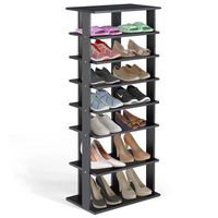Costway - Patented 7-Tier Dual Shoe Rack Practical Free Standing Shelves Storage Shelves Concise ... - Large Front
