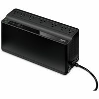 APC - Back-UPS 600VA, 120V, 1 USB charging port, 7 NEMA outlets (2 surge) - Black - Large Front