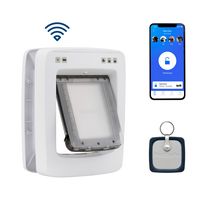 PetSafe - SmartDoor Connected Pet Door, Dog and Cat, Selective Entry and Exit, App Enabled Pet Do... - Large Front