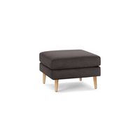 Burrow - Mid Century Nomad Ottoman - Charcoal - Large Front