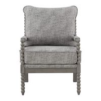 OSP Home Furnishings - Abbott Chair - Graphite - Large Front