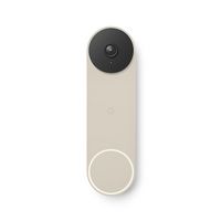 Google - Nest Wi-Fi Video Doorbell - Battery Operated - Linen - Large Front