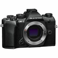 Olympus - V210070BU000 4K Video Mirrorless Camera Body Only - Black - Large Front