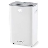 Costway 52 Pint Dehumidifier for Basement 4500 Sq. Ft Portable Dehumidifier 24H Timer - White - Large Front