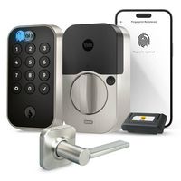 Yale - Assure Lock 2 Touch Keypad with Wi-Fi and Valdosta Lever - Satin Nickel - Large Front