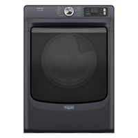 Maytag - 7.4 Cu. Ft. Smart Electric Dryer with Steam and Pet Pro System - Volcano Black - Large Front
