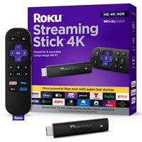 Roku - Streaming Stick 4K - HDR & Dolby Vision Streaming Device for TV with Voice Remote & Long-R... - Large Front