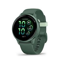 Garmin - vívoactive 6 GPS Smartwatch 42 mm Fiber-reinforced polymer - Metallic Jasper Green with ... - Large Front