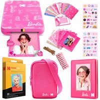 Kodak - x Barbie Step Slim AMZRODBP2K2 Instant Photo Printer, Styled Barbie Case, Paper & More - ... - Large Front
