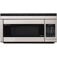 Sharp - 1.1 Cu. Ft. Convection Over-the-Range Microwave with Sensor Cooking - Stainless Steel - Large Front