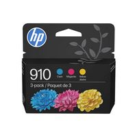 HP - 910 3-Pack Standard Capacity Ink Cartridges - Cyan/Magenta/Yellow - Large Front