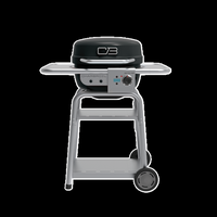 Charbroil - Bistro Pro Electric Grill + Charcoal Mode Black - Black - Large Front
