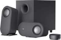 Logitech - Z407 2.1 Bluetooth Computer Speaker System with Wireless Control (3-Piece) - Black - Large Front