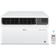LG - 340 Sq. Ft. 8,000 BTU Smart Inverter Window Air Conditioner - White - Large Front