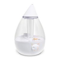 CRANE - 1 Gal. Drop Ultrasonic Cool Mist Humidifier - Clear/White - Large Front