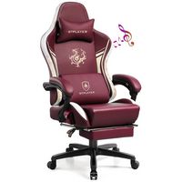 GTPlayer - Dragon Series Gaming Chair with Bluetooth Speakers - Red - Large Front