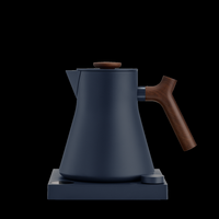 Fellow - Corvo EKG Pro Electric Kettle - Stone Blue and Walnut - Large Front