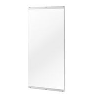 LOVMOR - Polished 24 in. W x 48 in. Modern Rectangular Tempered Glass Wall Mirror - silver - Large Front