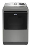 Maytag - 7.4 Cu Ft. Smart Electric Dryer with Pet Pro Option and Extra Power - Classic SIlver - Large Front