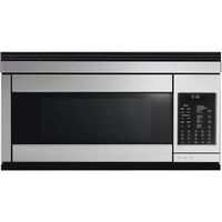 Fisher & Paykel - 1.1 Cu. Ft. Over-the-Counter Microwave - Black/brushed stainless steel - Large Front