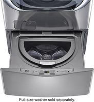 LG - SideKick 1.0 Cu. Ft. High-Efficiency Smart Top Load Pedestal Washer with 3-Motion Technology... - Large Front
