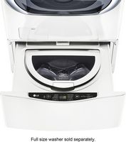 LG - SideKick 1.0 Cu. Ft. High-Efficiency Smart Top Load Pedestal Washer with 3-Motion Technology... - Large Front