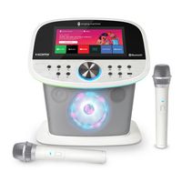 Singing Machine - Platinum Plus Wi-Fi Karaoke Machine, Music Streaming Apps, Bluetooth, 22 Voice ... - Large Front