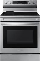 Samsung - Smart Freestanding Electric Range 6.3 cu. ft. with Air Fry, Convection+, and Griddle - ... - Large Front