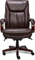 La-Z-Boy - Big & Tall Bonded Leather Executive Chair - Coffee Brown - Large Front