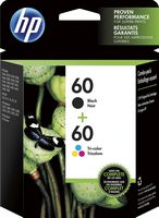 HP - 60 2-Pack Standard Capacity Ink Cartridges - Black & Tri-Color - Large Front