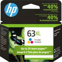 HP - 63XL High-Yield Ink Cartridge - Tri-color - Large Front